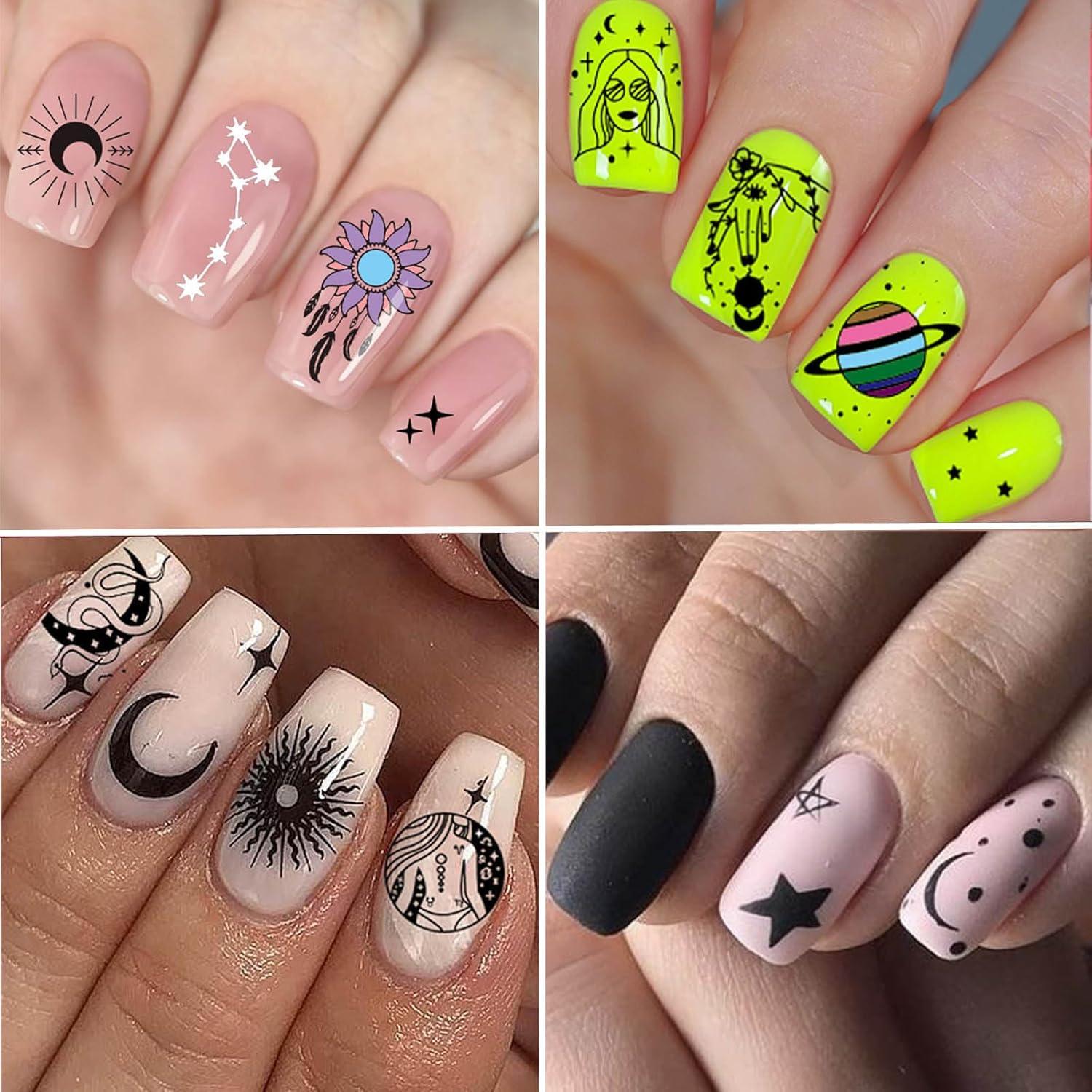 Kit de Placas de Estampado de Uñas JUNPU 3 Piezas 12x6cm