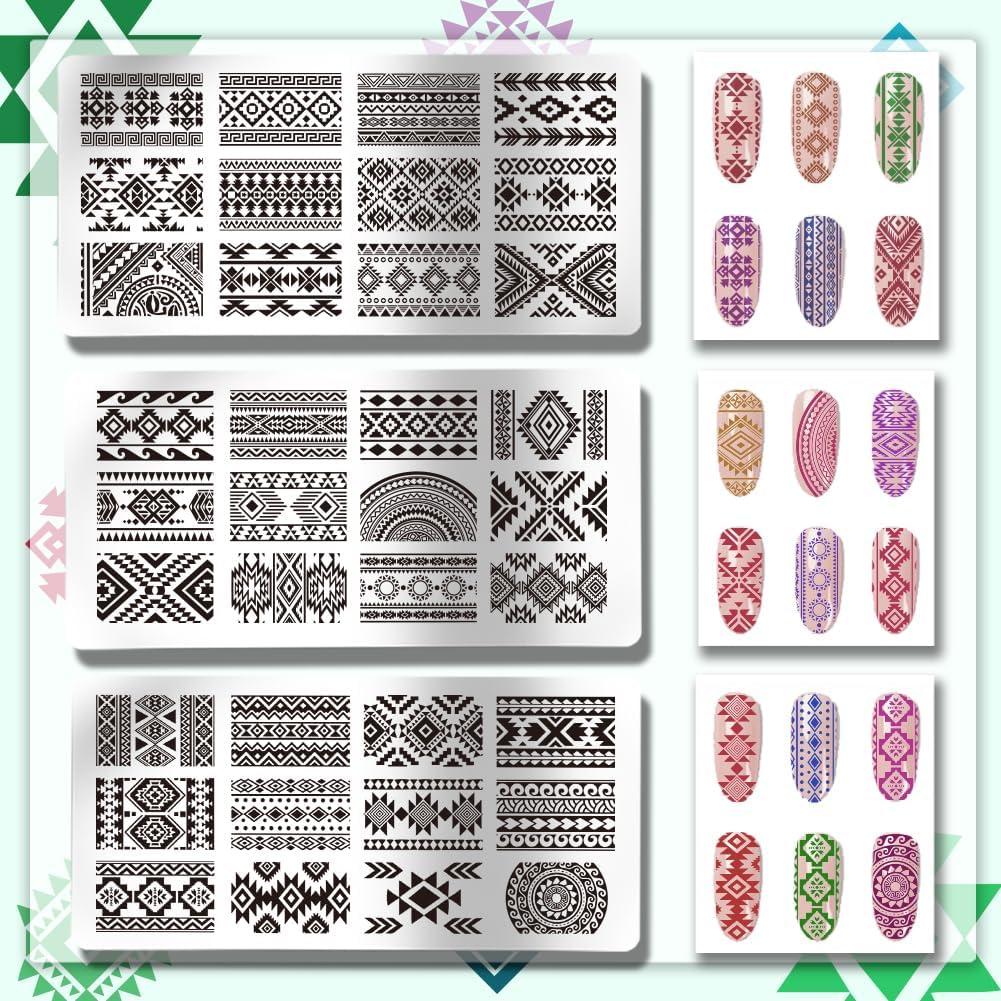 Placas de Estampado de Uñas PH PandaHall 3pcs 36 Patrones