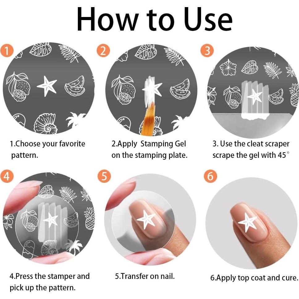 Placas de Estampado de Uñas PH PandaHall 3pcs 36 Patrones