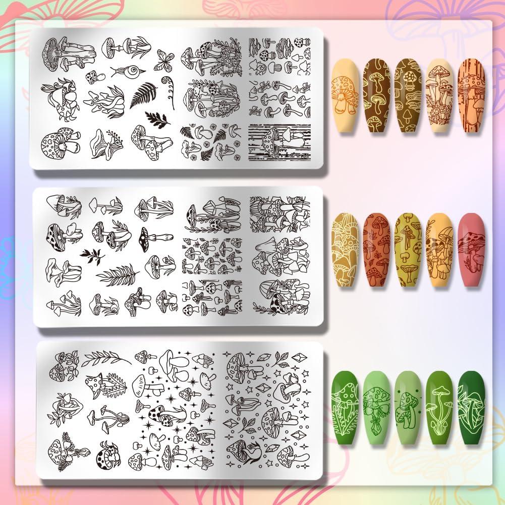 Plantillas de Arte de Uñas PH PandaHall 3 Piezas 46 Patrones