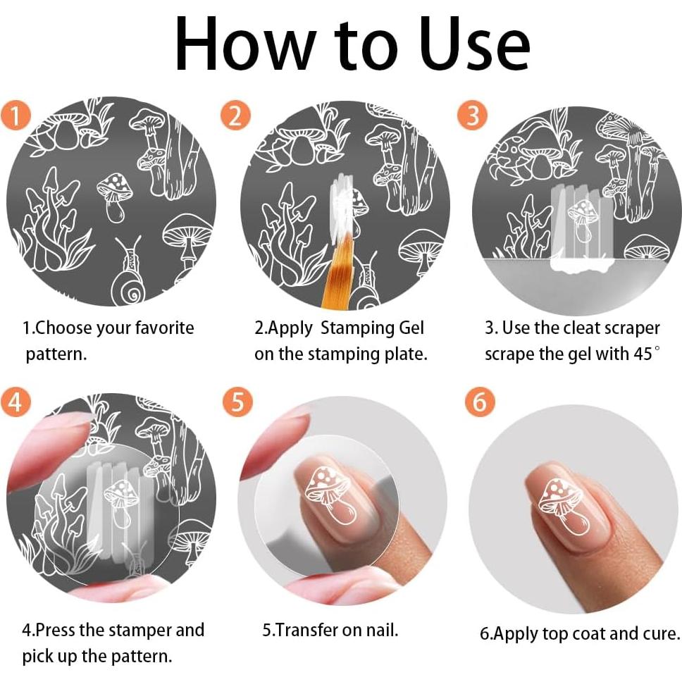 Plantillas de Arte de Uñas PH PandaHall 3 Piezas 46 Patrones