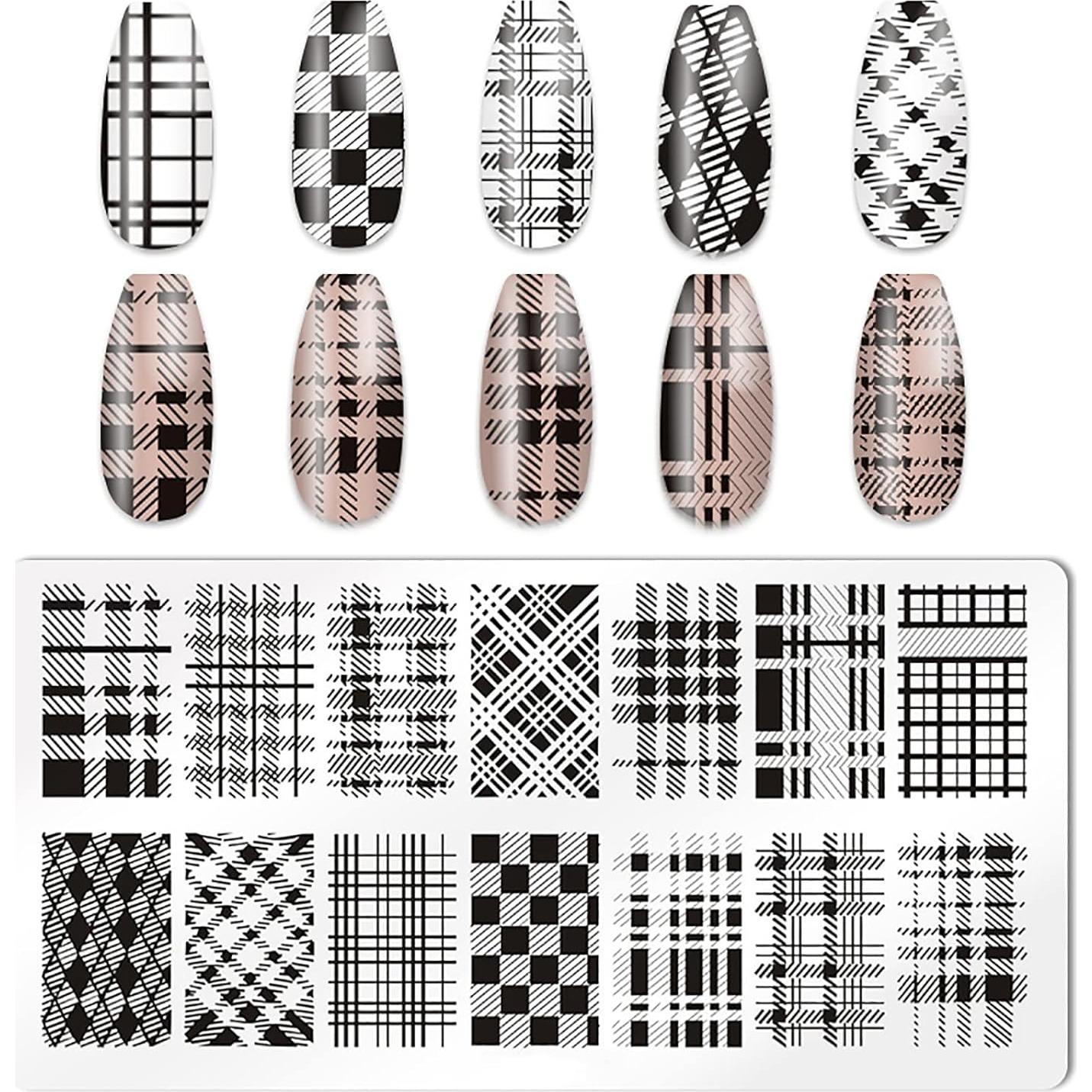 Kit de Estampado de Uñas KAAGEE 5 Piezas con Estampador