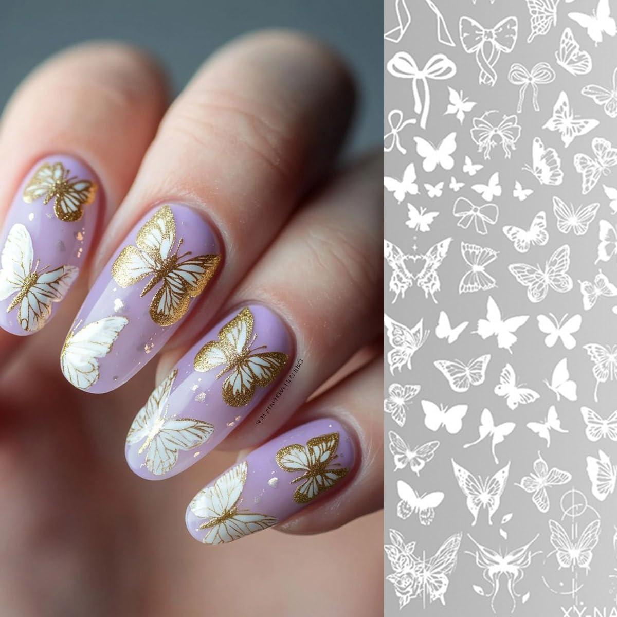 Placa de Estampado de Uñas Mariposa BQZQPAMZ 5 Piezas