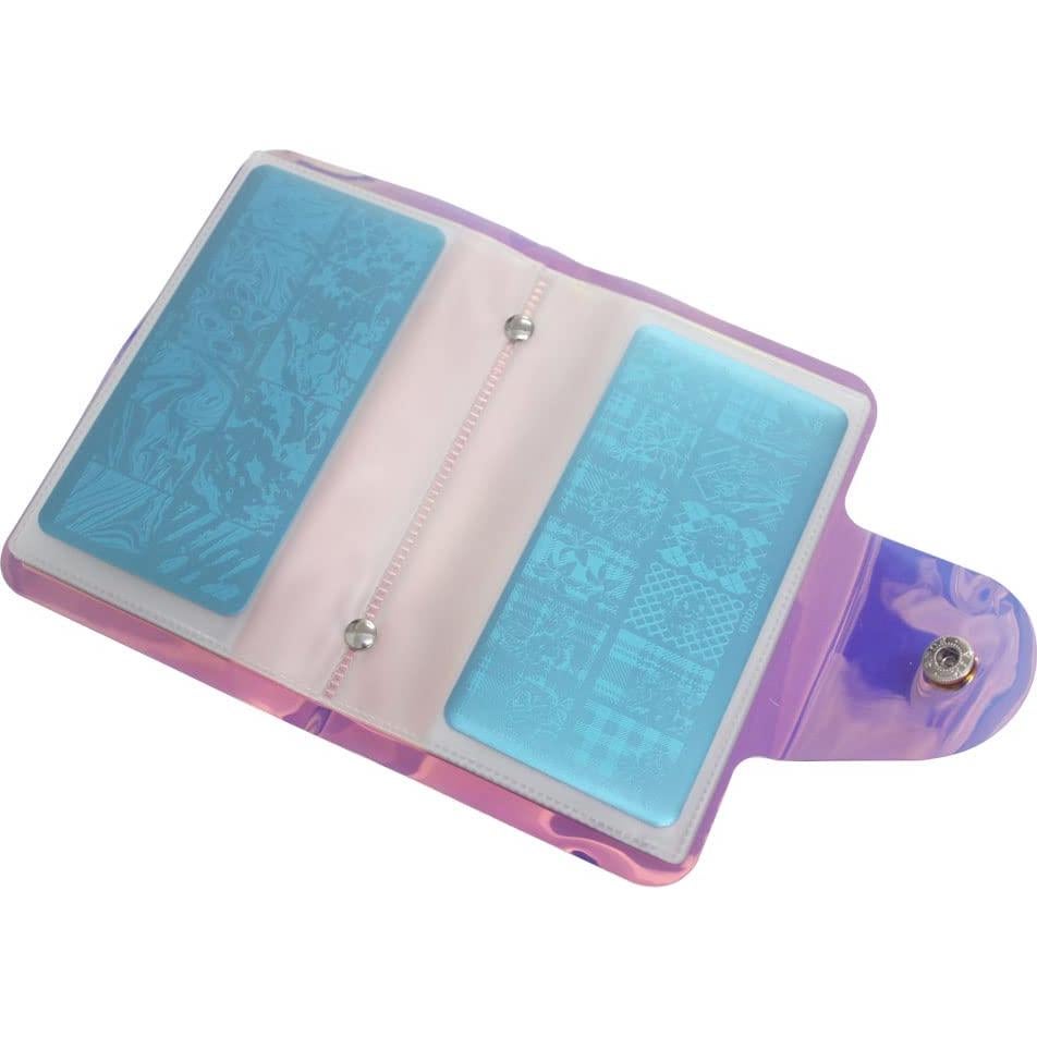 Organizador de Placas de Estampado VNC Rosa 20 Ranuras 6x12cm