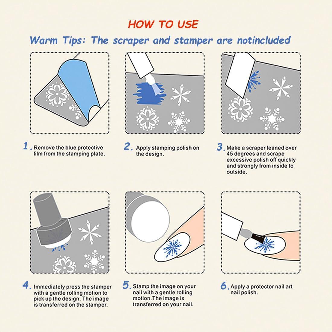 Kit de Estampado de Uñas Patriótico 3pcs XingRong