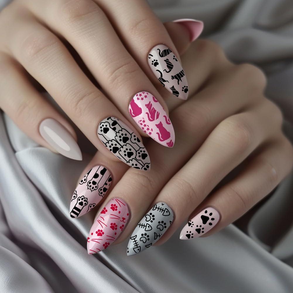 Placas de Estampado de Uñas PH PandaHall - 3 Piezas Gato