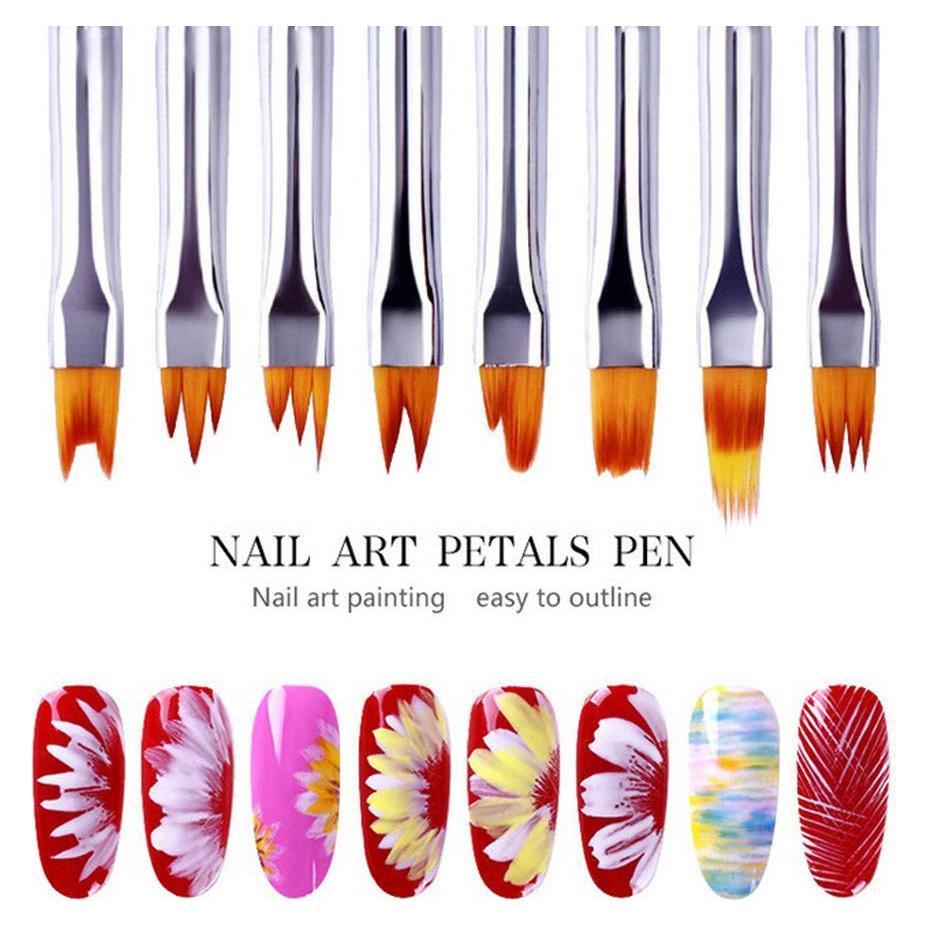 Conjunto de 8 Pinceles para Uñas Premium BoutiqueMall