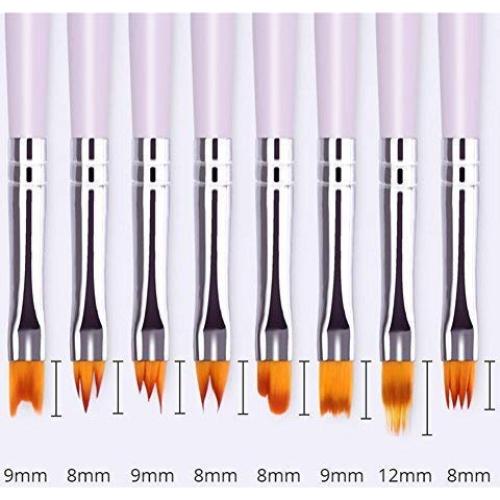 Conjunto de 8 Pinceles para Uñas Premium BoutiqueMall