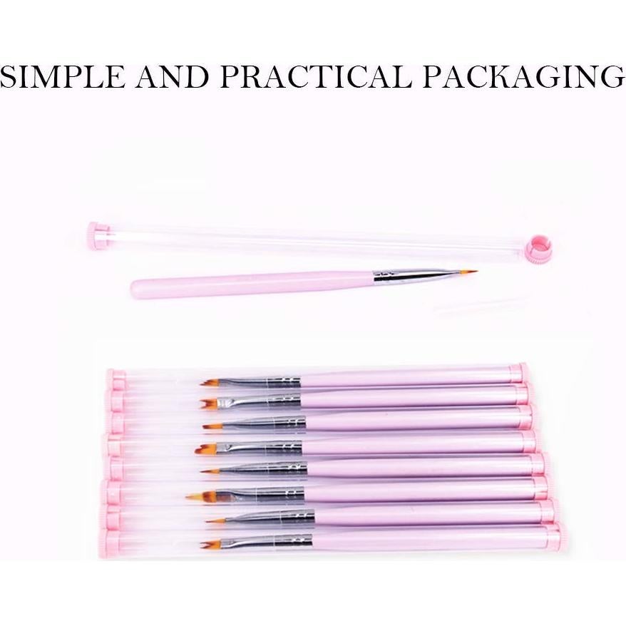Conjunto de 8 Pinceles para Uñas Premium BoutiqueMall