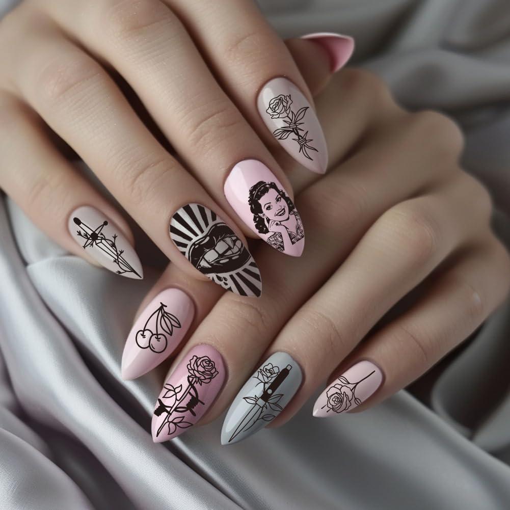 Placas de Estampado de Uñas PH PandaHall 3pcs - Diseño Retro y Comic