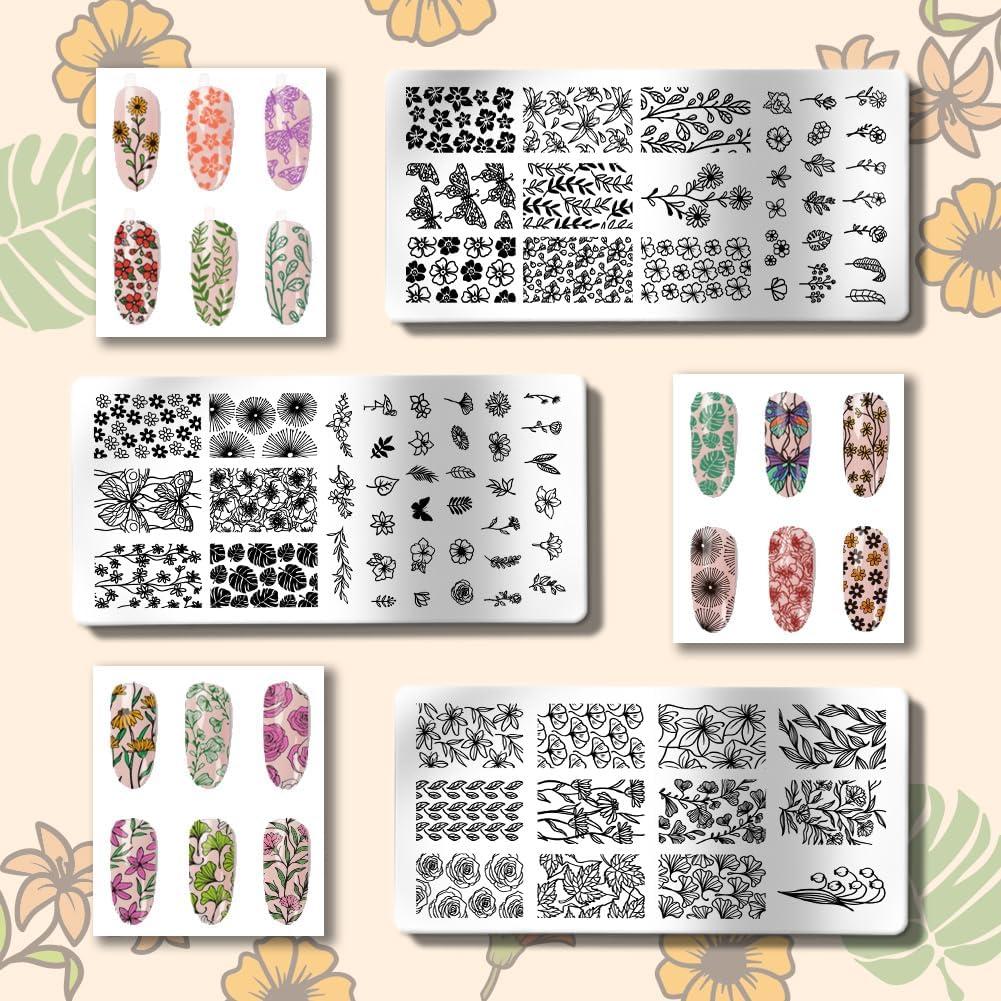 Kit de Estampado de Uñas PH PandaHall 3 Placas Acero Inoxidable