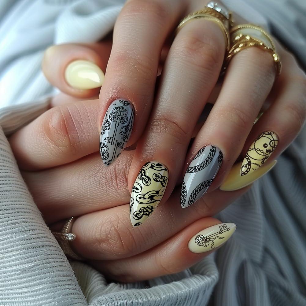 Plantillas de Arte de Uñas PH PandaHall 3pcs Acero Inoxidable