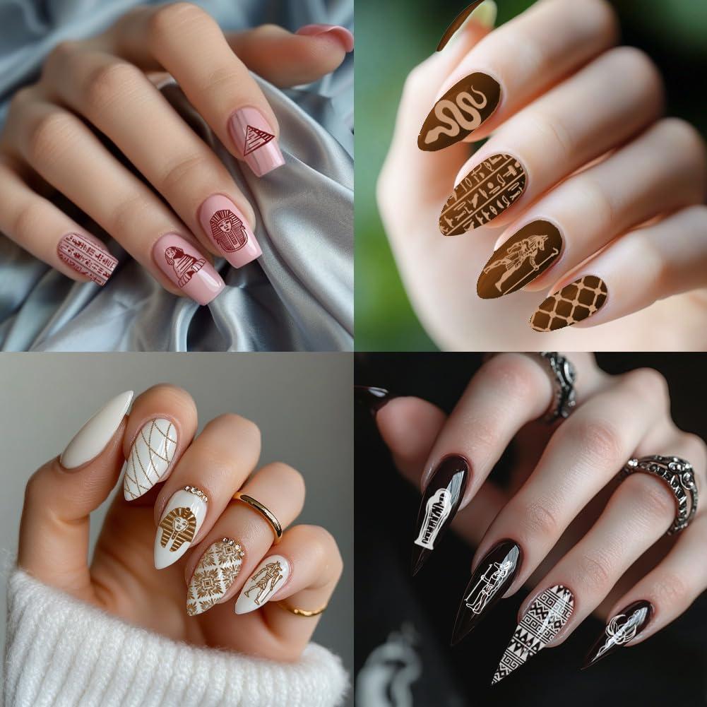 Placas de Estampado de Uñas Egipcias PH PandaHall - 5 Piezas