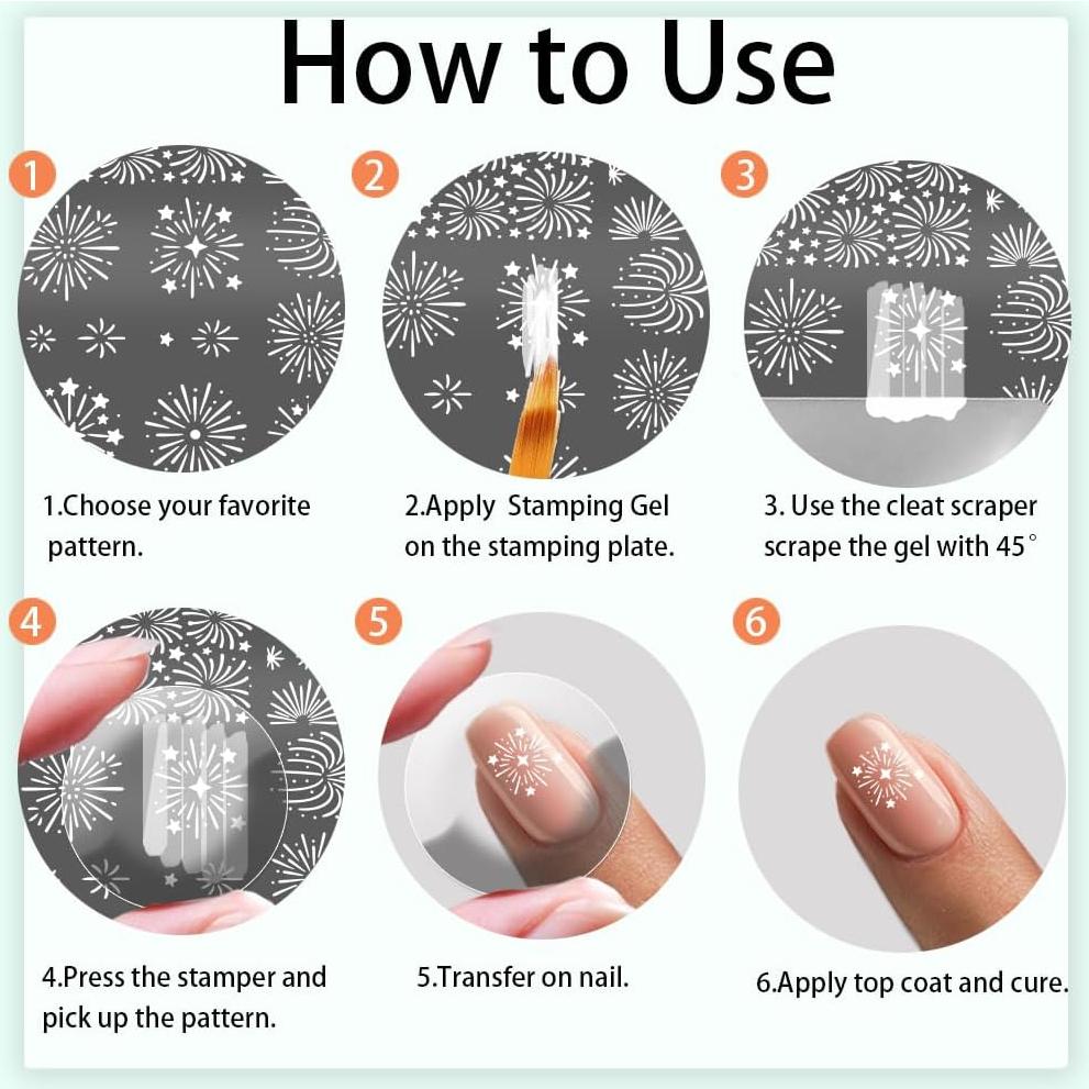 Placas de Estampado de Uñas PH PandaHall - 3 Piezas 12x6 cm