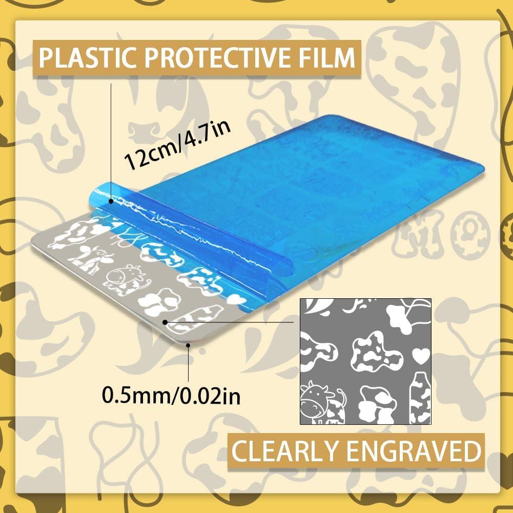 Plantillas de Estampado de Uñas PH PandaHall 5 Piezas 12x6 cm