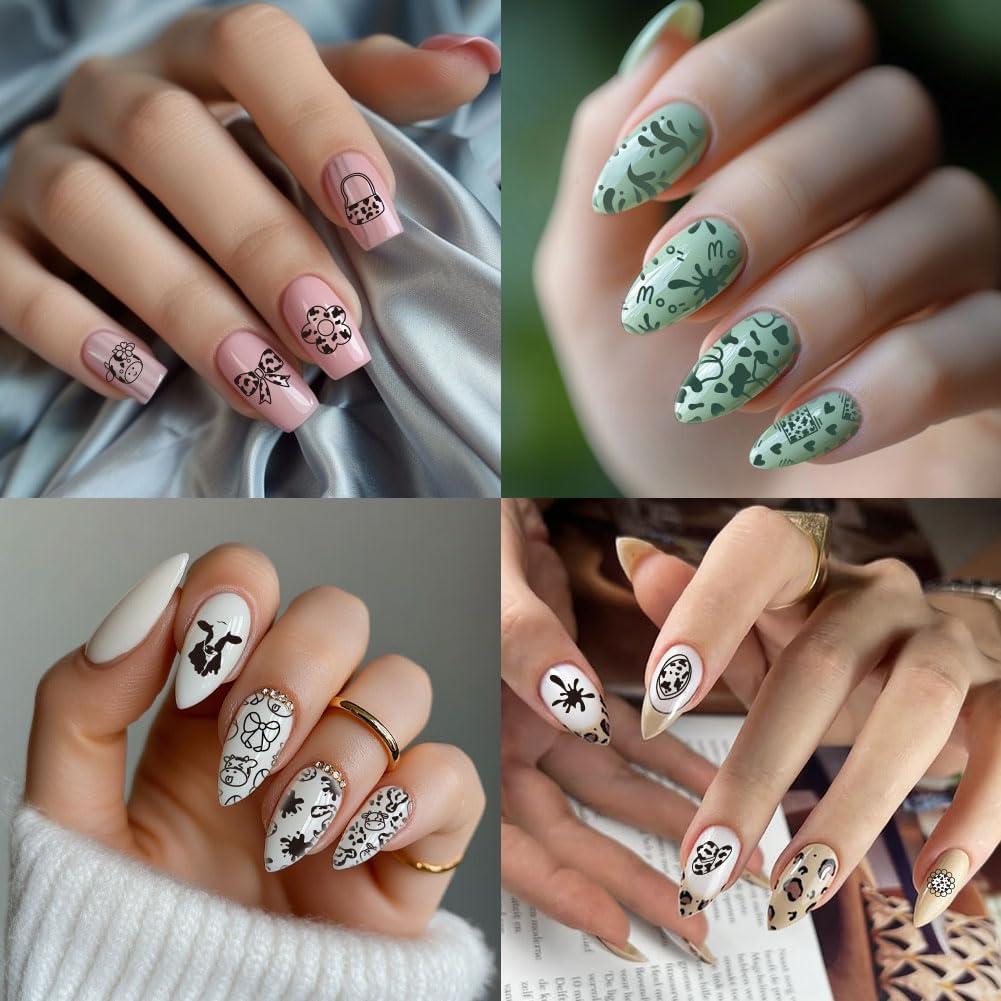 Plantillas de Estampado de Uñas PH PandaHall 5 Piezas 12x6 cm