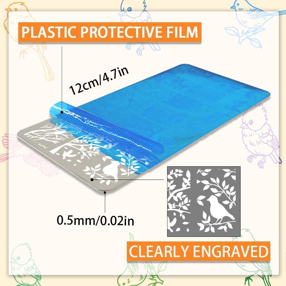 Kit de Placas de Estampado de Uñas PH PandaHall - 3 Piezas