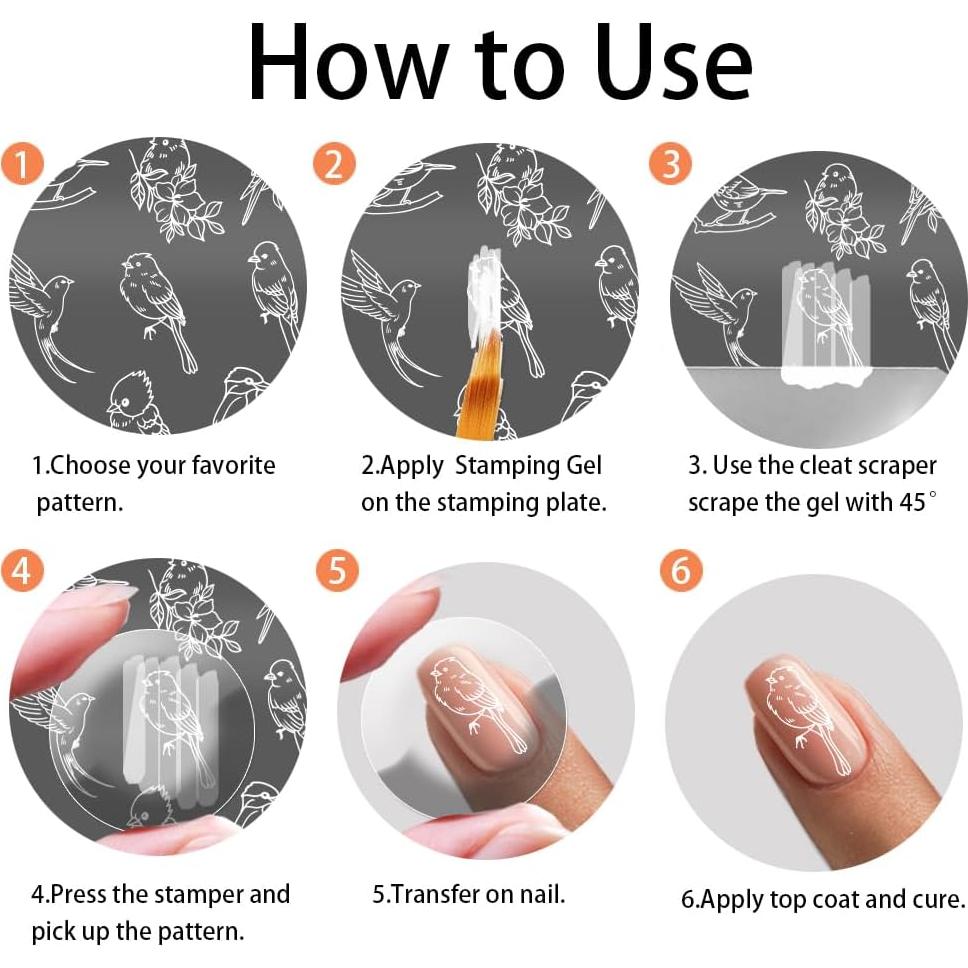 Kit de Placas de Estampado de Uñas PH PandaHall - 3 Piezas