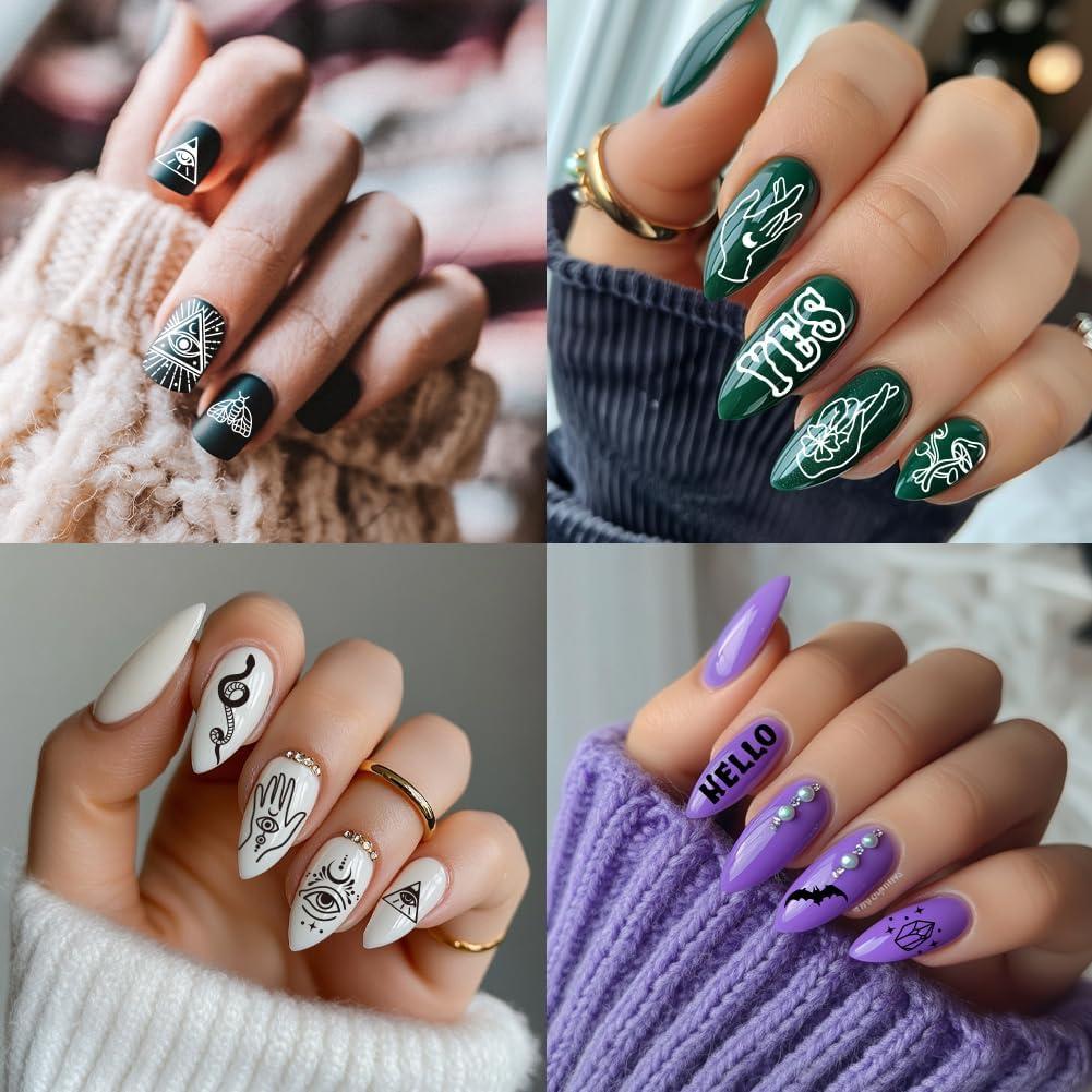 Plantillas de Arte de Uñas PH PandaHall - 3 Piezas, Acero Inoxidable, 46 Patrones