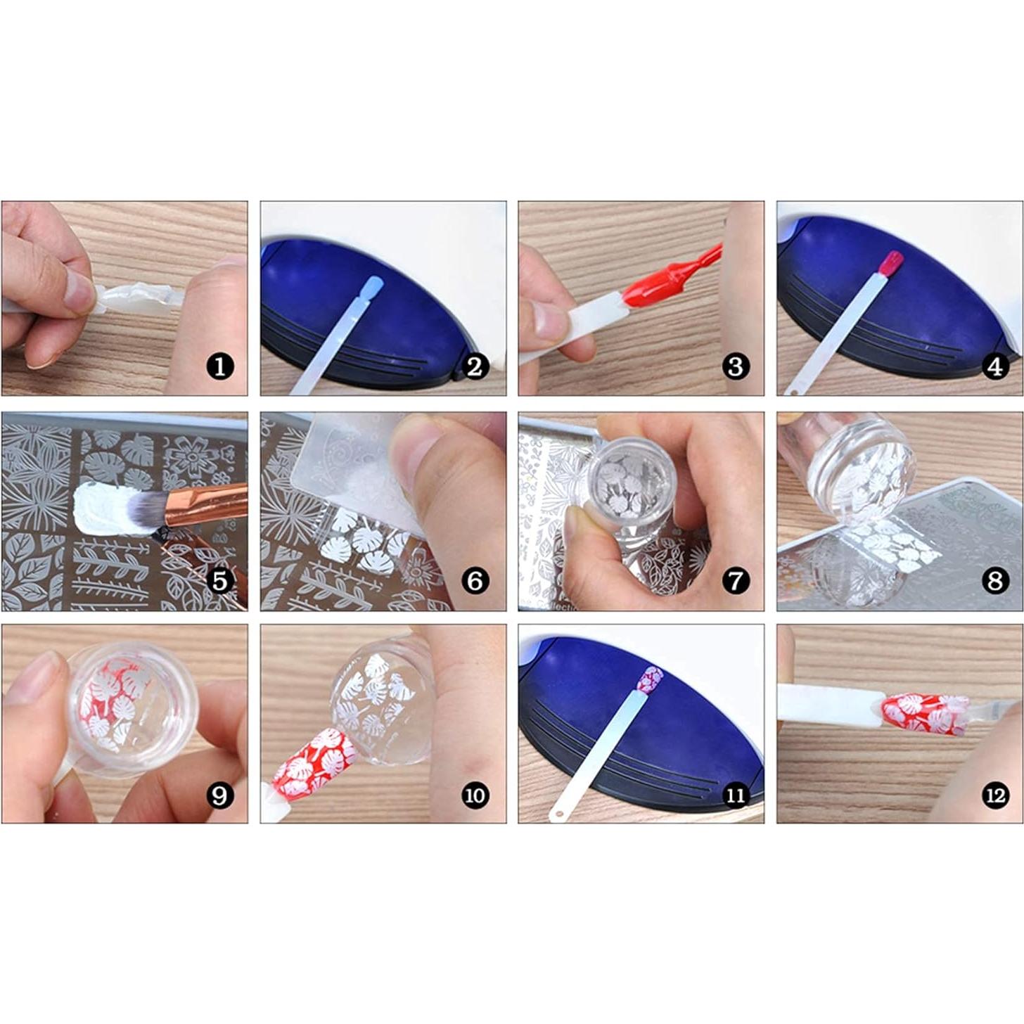 Kit de Estampado de Uñas Biutee - 13 Placas + 2 Estampadores