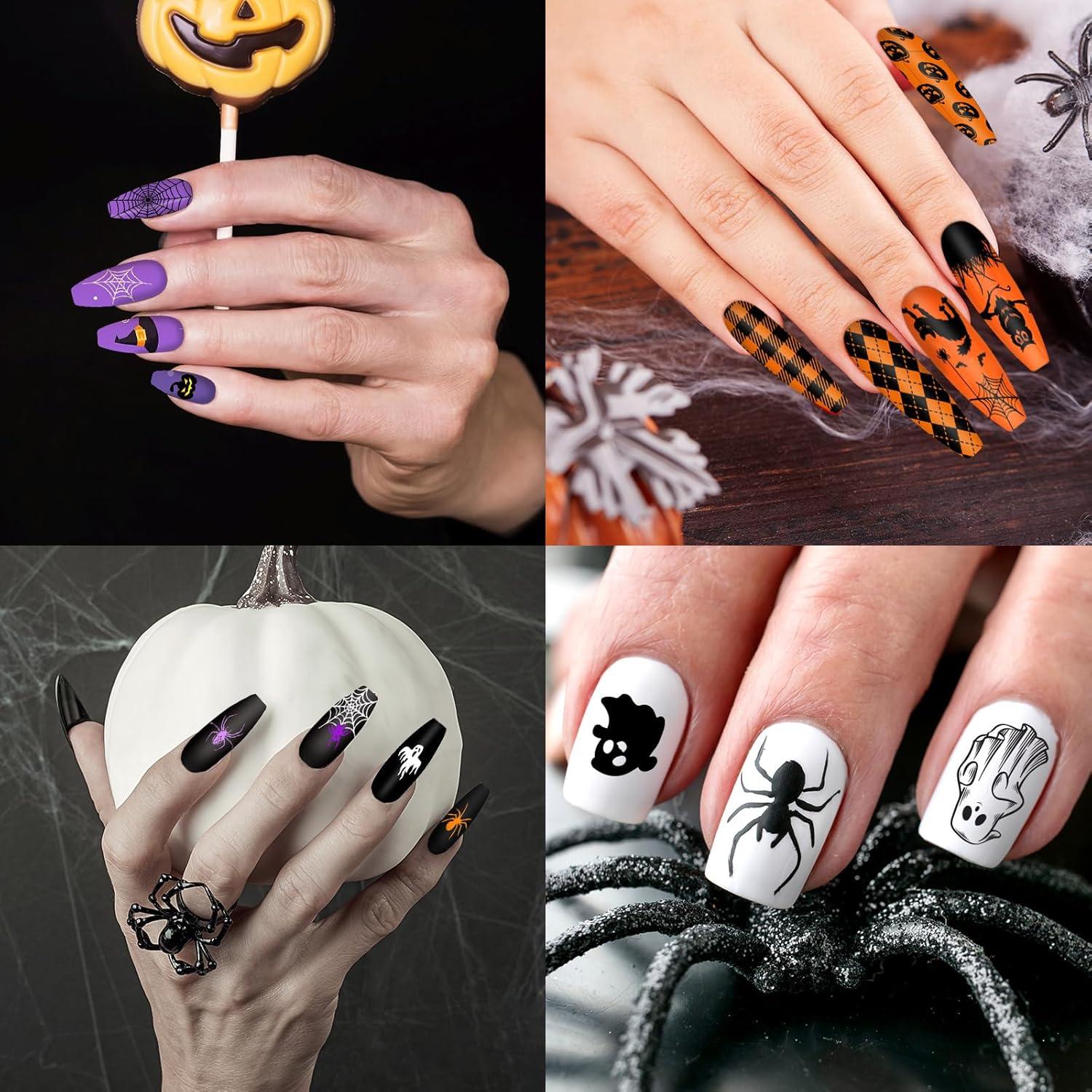 Kit de Placas de Estampado de Uñas Halloween Whaline 10 Pcs