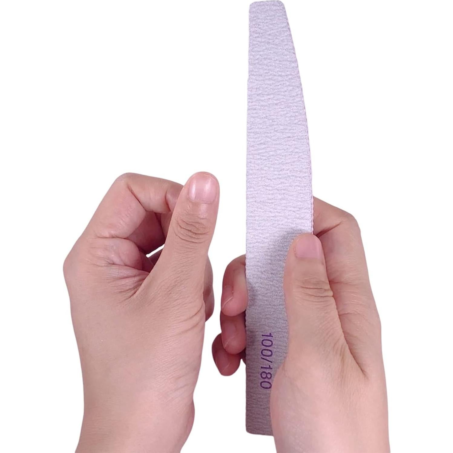 Limas para Uñas AhaTopia 100 Pcs Grano 100/180 Doble Cara