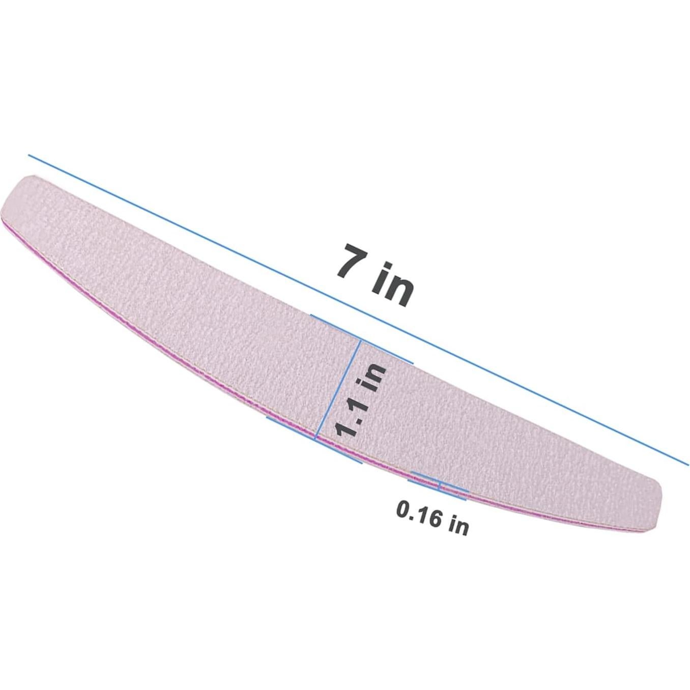 Limas para Uñas AhaTopia 100 Pcs Grano 100/180 Doble Cara