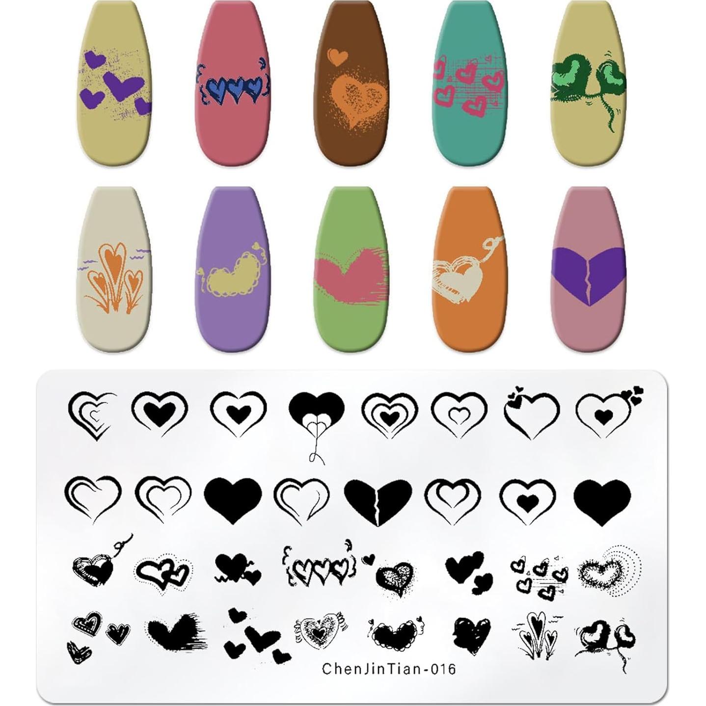 Kit de Estampado de Uñas 4pc LoveOurHome - Plantillas y Herramientas