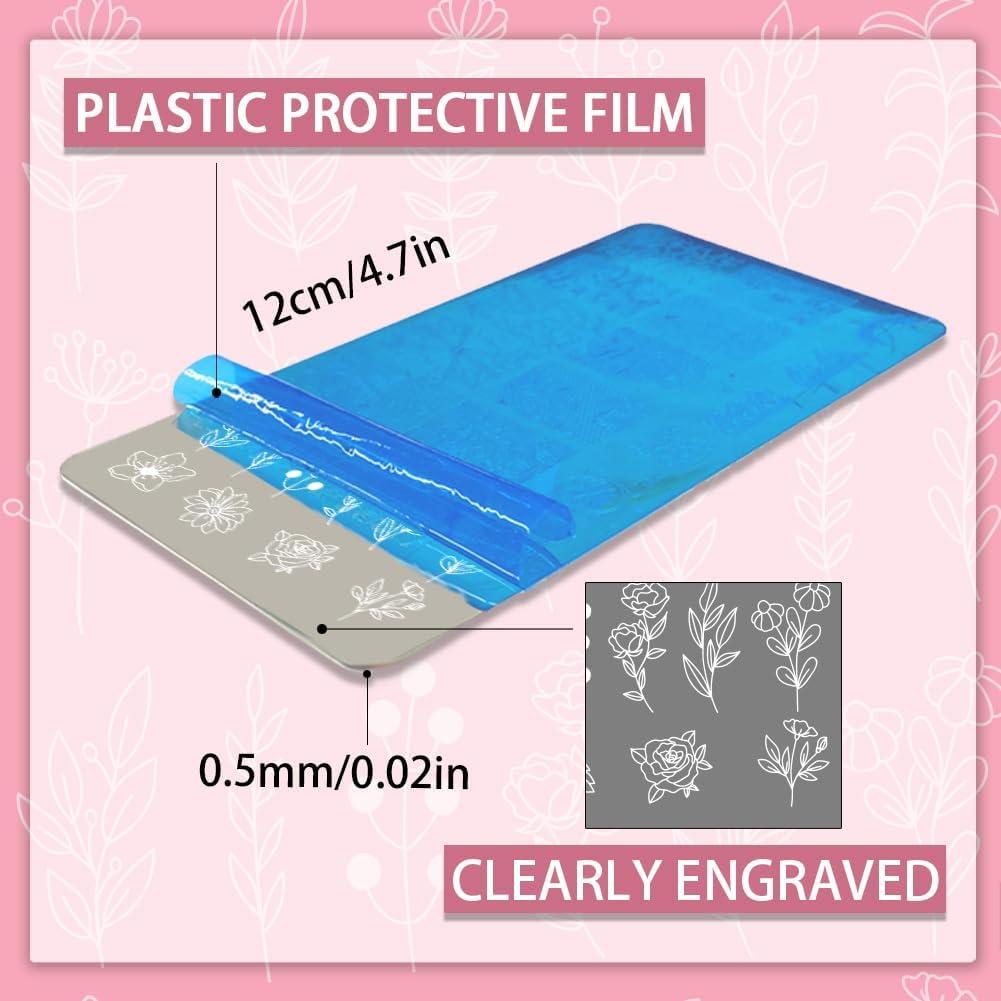 Placas de Estampado de Uñas PH PandaHall 3pcs 77 Patrones