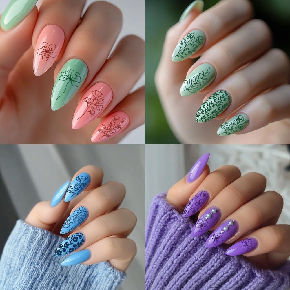 Placas de Estampado de Uñas PH PandaHall 3pcs 77 Patrones