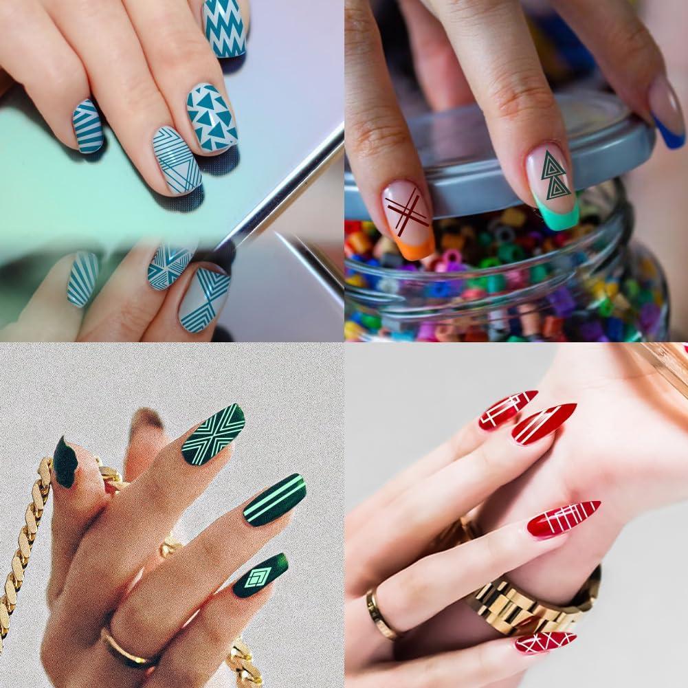 Placas de Estampado de Uñas PH PandaHall 5pcs Geométricas