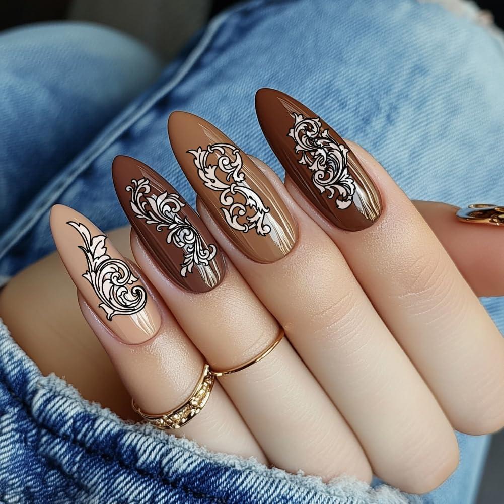 Plantillas de Estampado de Uñas PH PandaHall 3 Piezas 12x6 cm