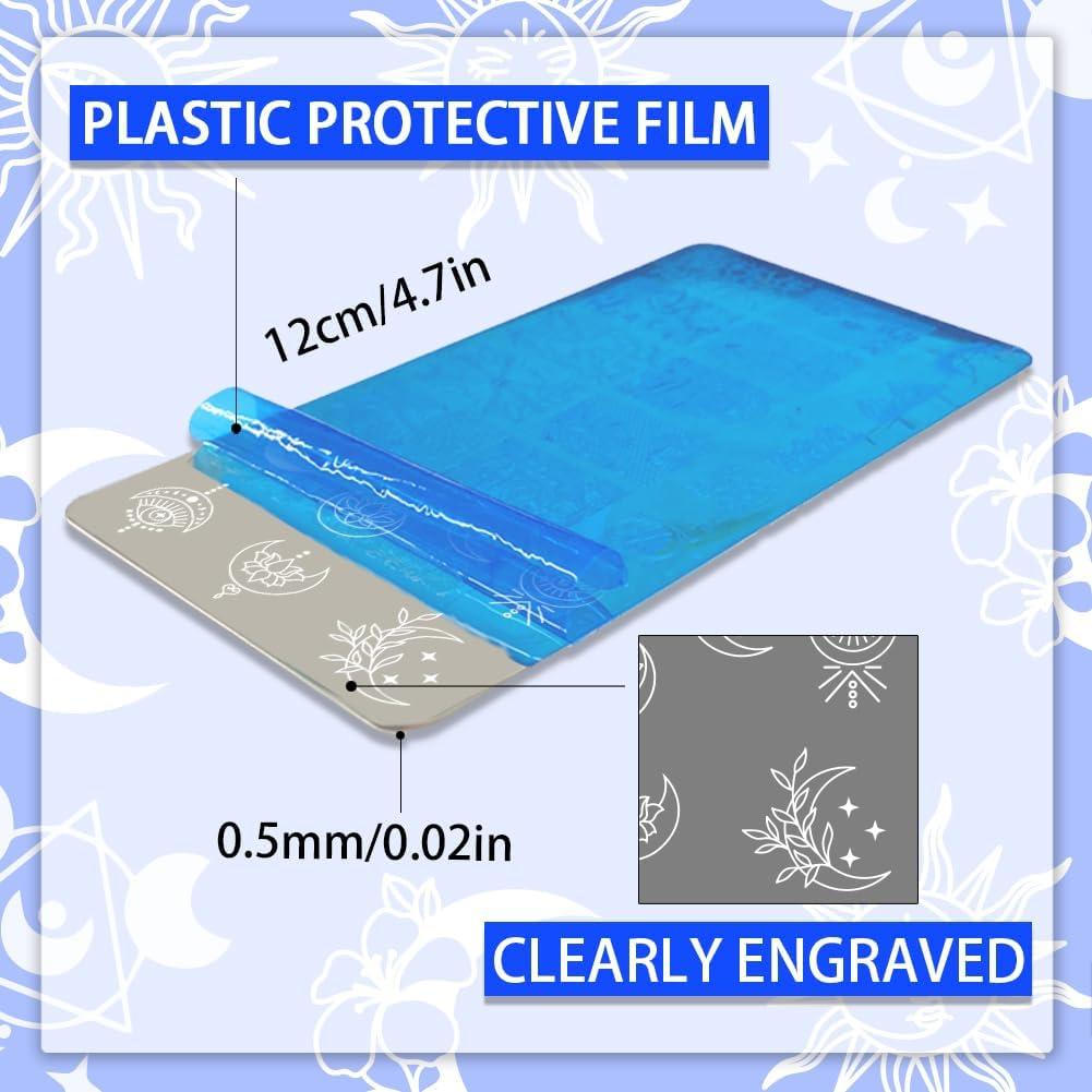 Placas de Estampado de Uñas PH PandaHall 3pcs Astrolabio