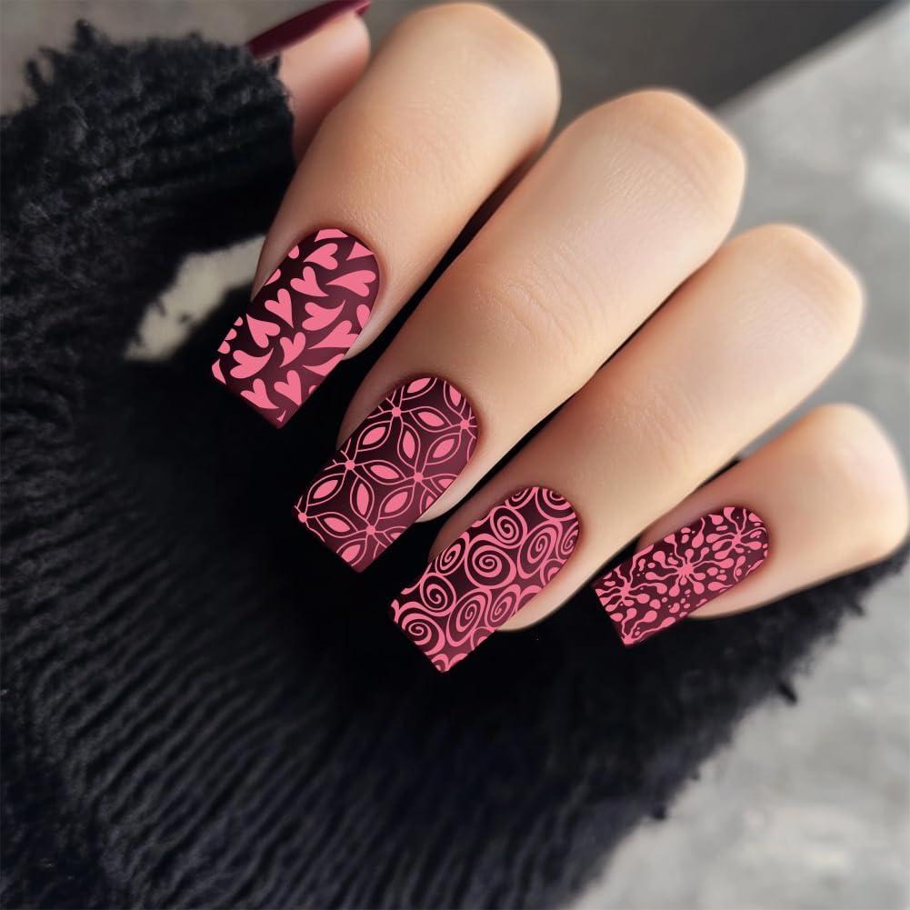 Placas de Estampado de Uñas PH PandaHall 3pcs 12x6 cm