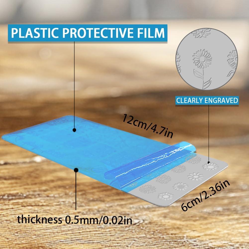 Juego de Placas de Estampado de Uñas Beinkmake 3 Piezas