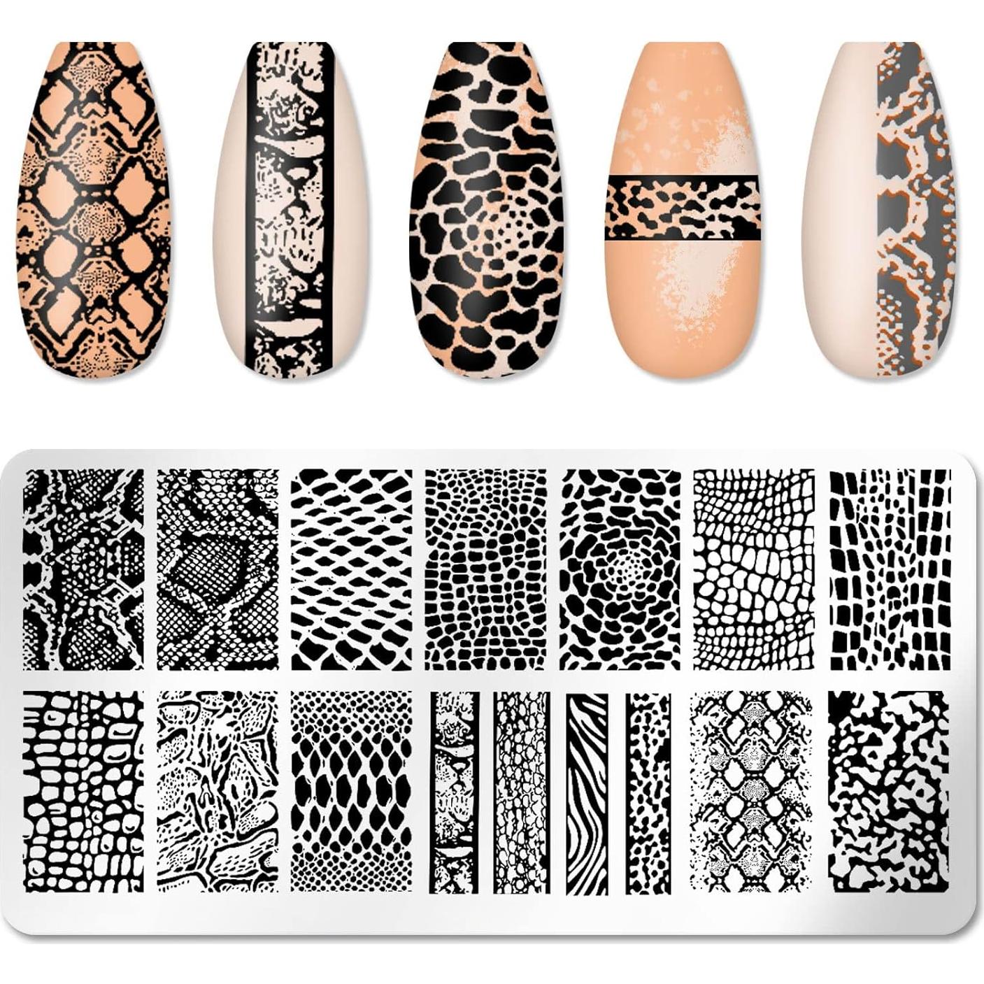 Kit de 6 Placas de Estampado de Uñas XingRong - Naturaleza