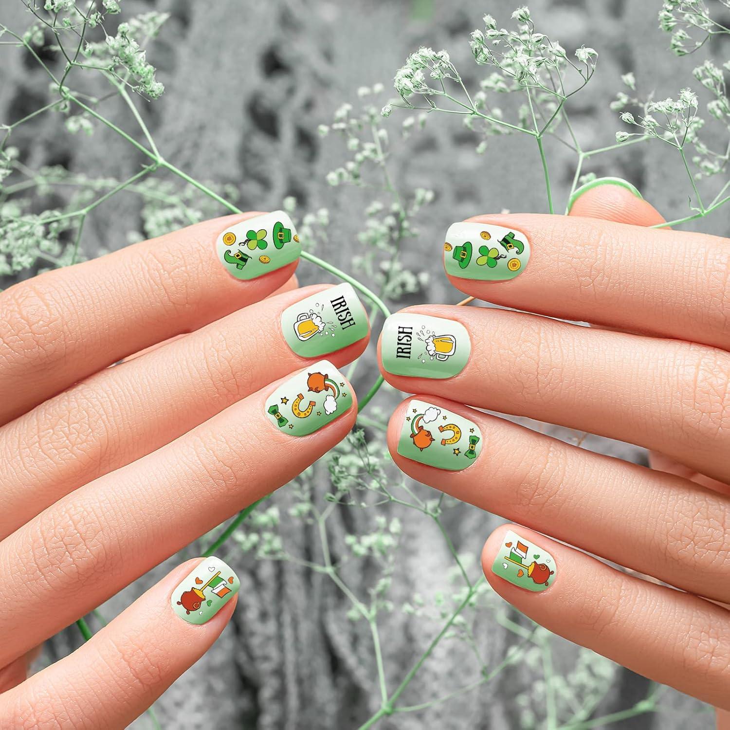 Kit de Placas de Estampado de Uñas Whaline 6 Piezas San Patricio