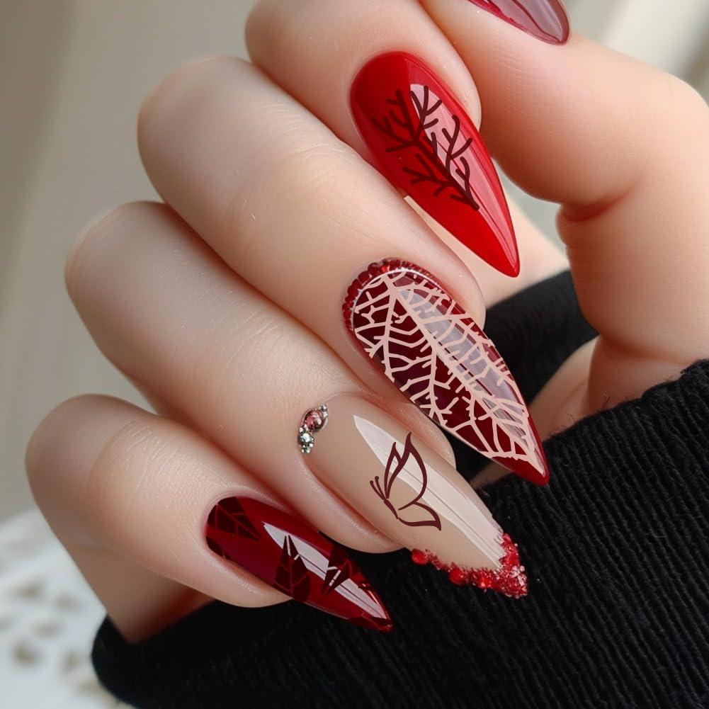 Juego de Estampado de Uñas Beinkmake 3 Piezas Floral