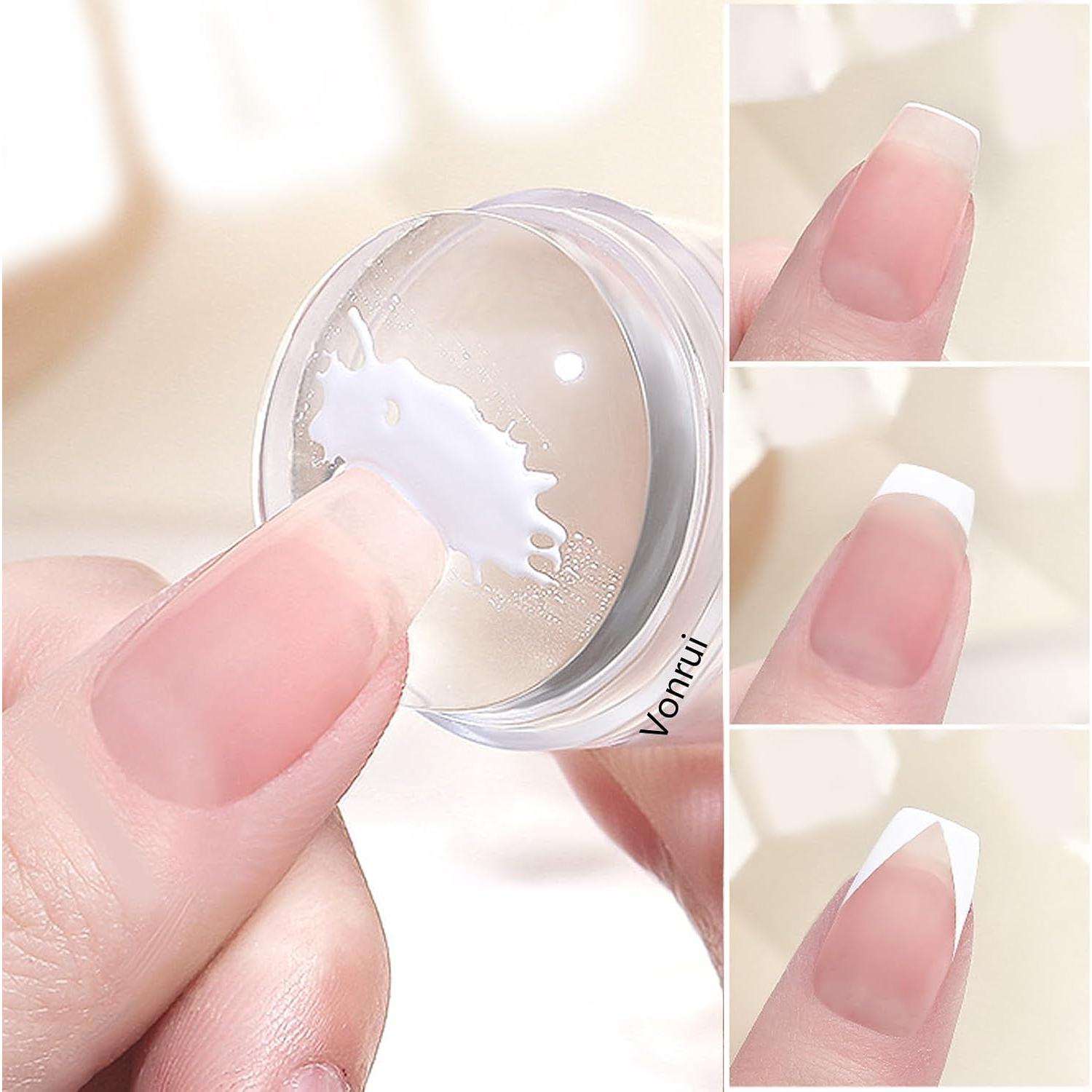 Kit de 9 Cabezas de Sellador de Silicona para Uñas Vonrui 2.8cm