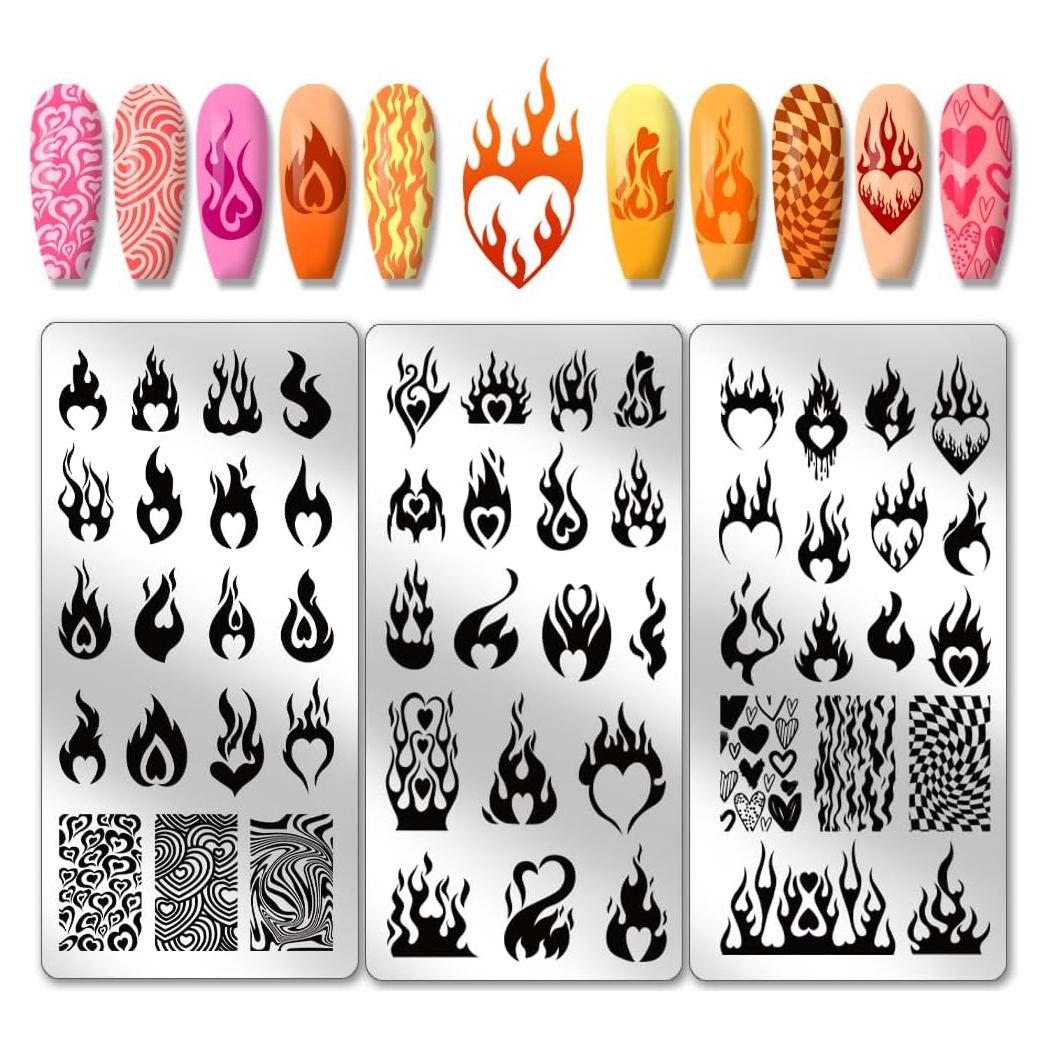 Placas de Estampado de Uñas PH PandaHall 3pcs 54 Patrones