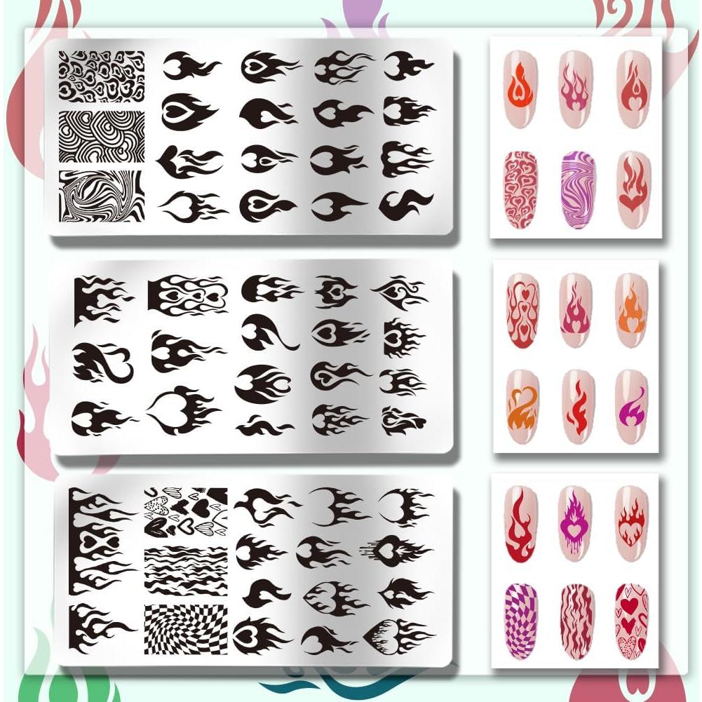 Placas de Estampado de Uñas PH PandaHall 3pcs 54 Patrones