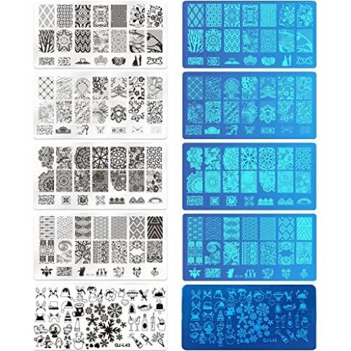 Set de 15 Placas de Estampado de Uñas LiBiuty - Acero Inoxidable