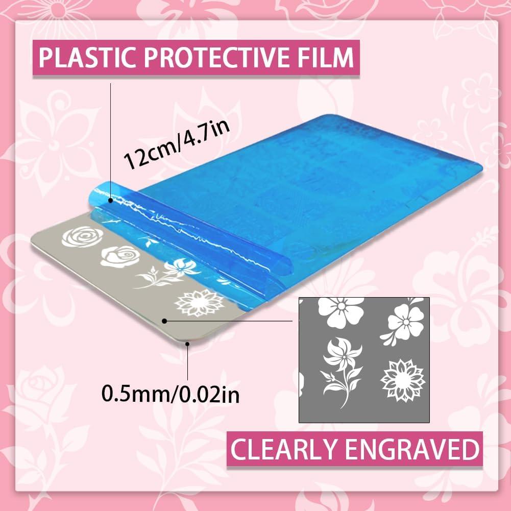 Plantillas de Estampado de Uñas PH PandaHall 5 Piezas