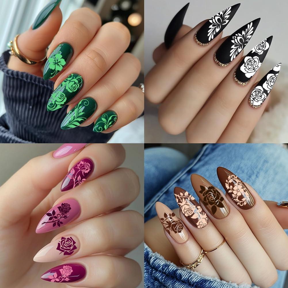 Plantillas de Estampado de Uñas PH PandaHall 5 Piezas