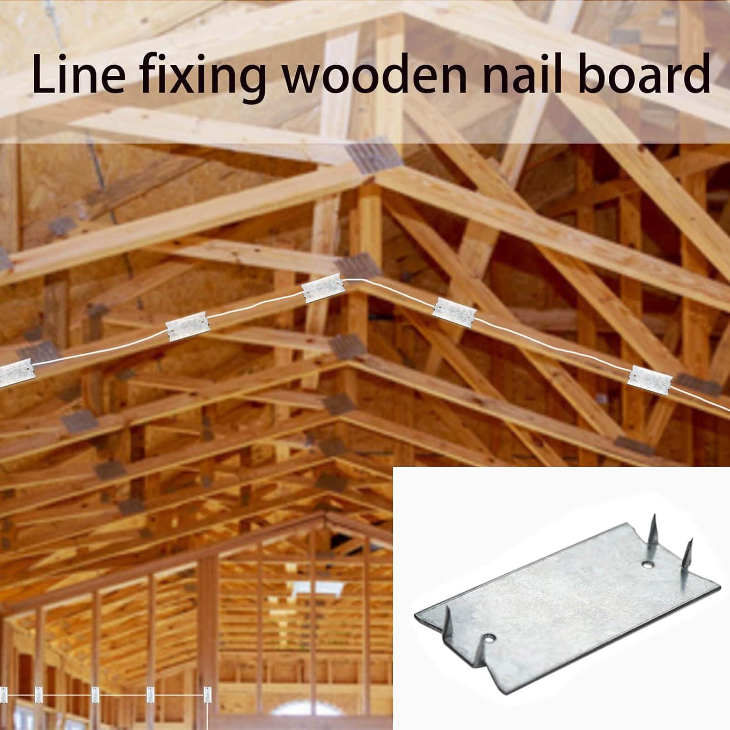 50 Placas de Clavo de Seguridad Qlvily 3.81x5.08cm Hierro Galvanizado