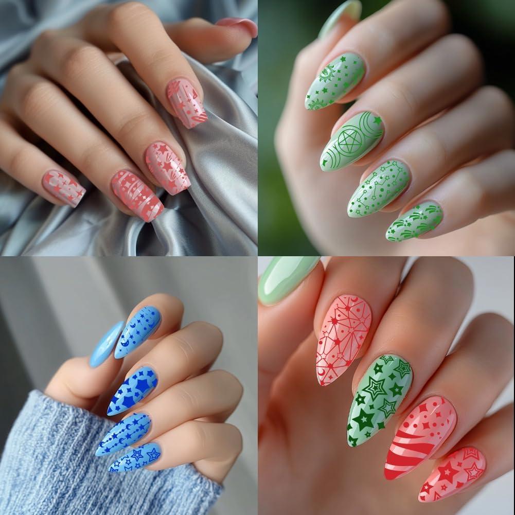 Kit de Placas de Estampado de Uñas PH PandaHall 6pcs 12x6cm