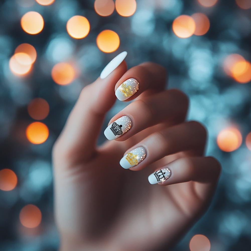 Plantillas de Arte de Uñas PH PandaHall 5 Piezas Corona