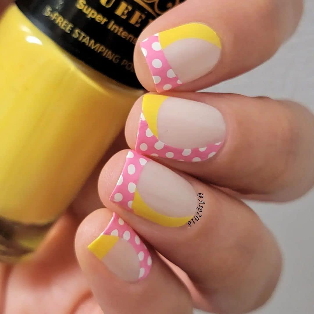 Placa de Estampado de Uñas PUEEN Francés 01 12.5x6.5cm