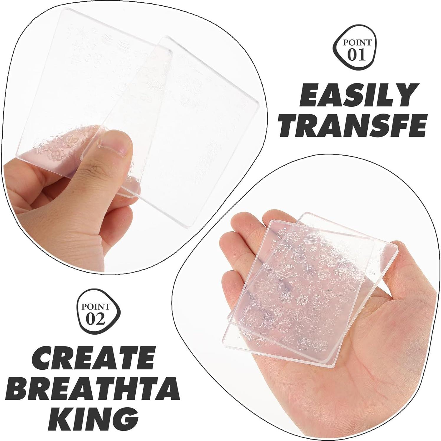 Placa de Estampado de Uñas FRCOLOR 2 Piezas Silicona Mariposas