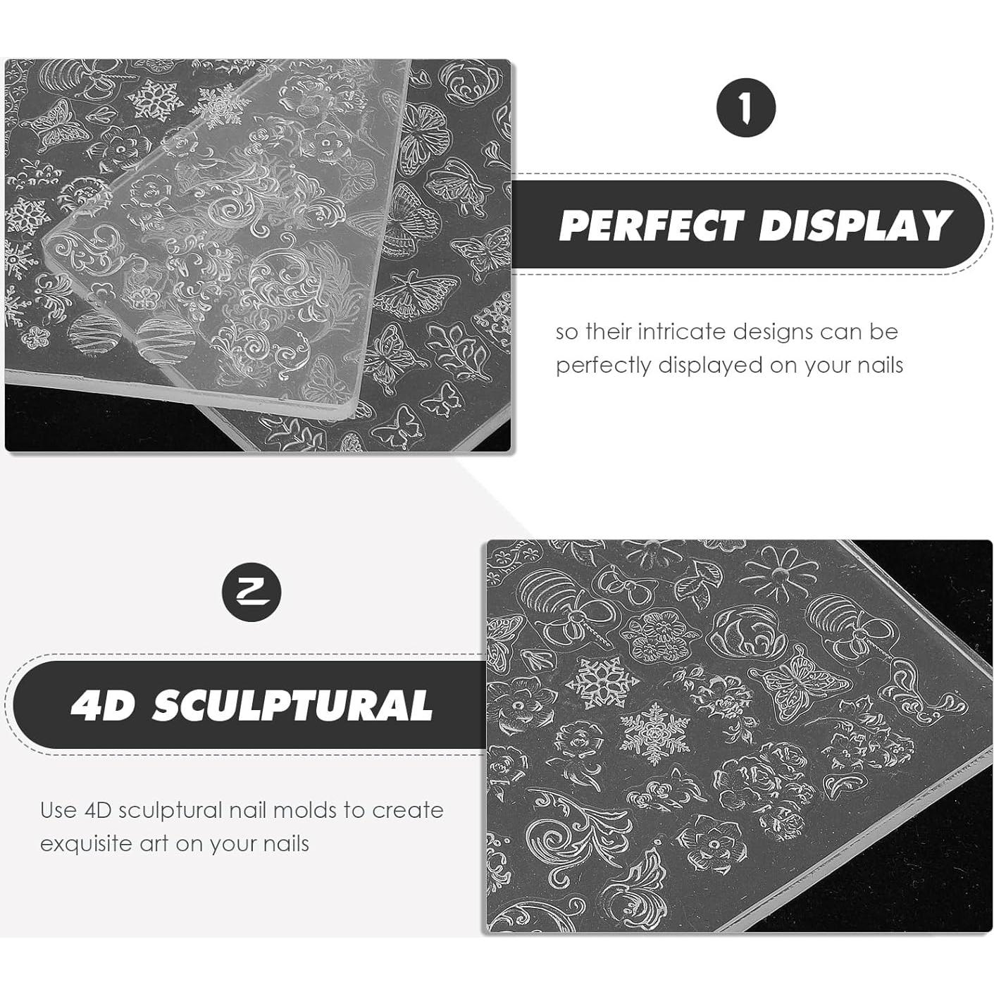 Placa de Estampado de Uñas FRCOLOR 2 Piezas Silicona Mariposas